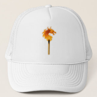 Fire Dragon Matchstick Trucker Hat