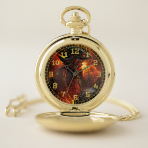 Fire Dragon Pocket Watch