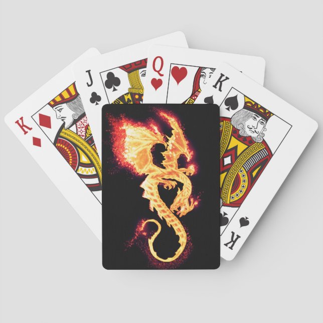 fire dragon poker cards (Back)