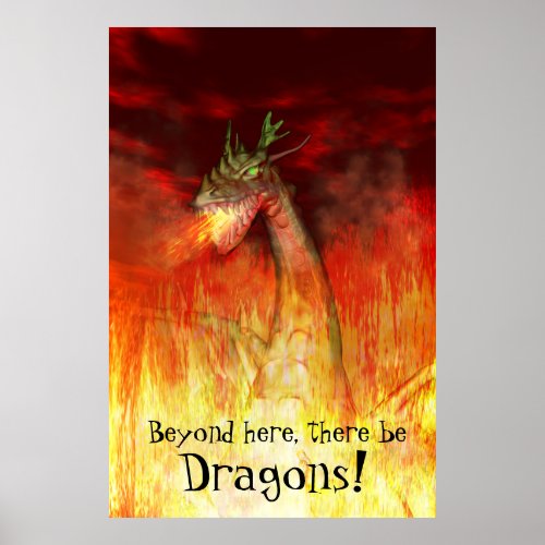 Fire Dragon Poster