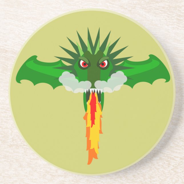 Fire Dragon Sandstone Coaster (Front)