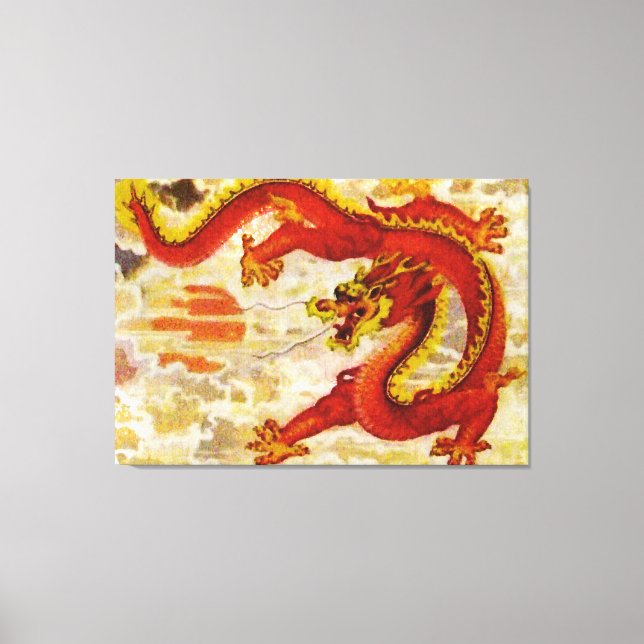 Fire Dragon Stretched Canvas (Front)