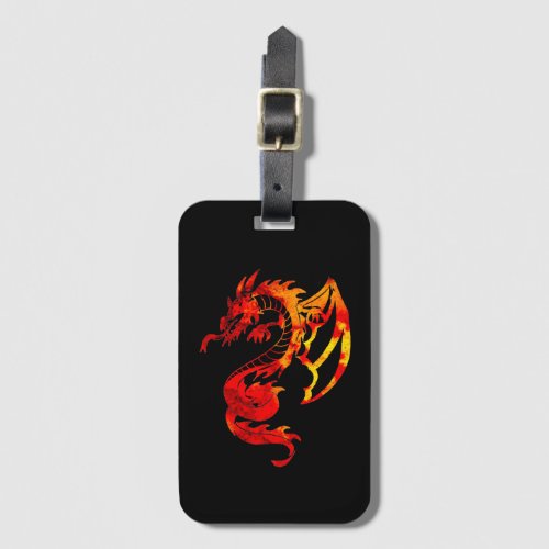 Fire Dragon Tattoo Luggage Tag