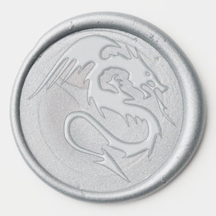 fire dragon wax seal stickers