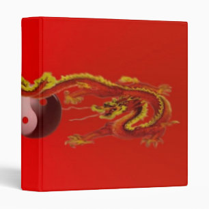 Fire Dragon with Yin-Yang Avery Binder