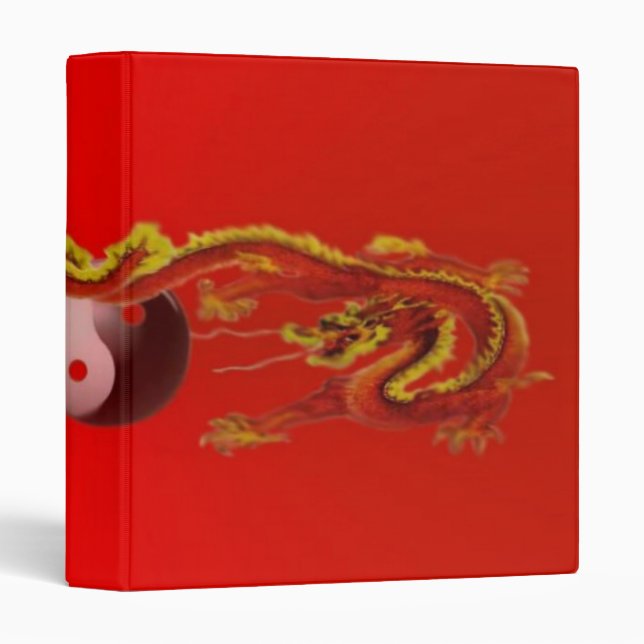 Fire Dragon with Yin-Yang Avery Binder (Front/Spine)