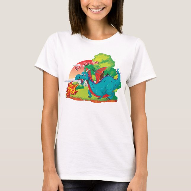 Fire Dragon Women Shirt (Front)