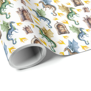 Fire Dragons Gift Wrapping Paper