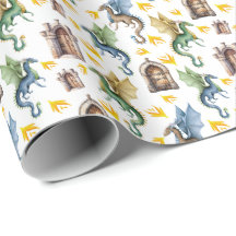 Fire Dragons Wrapping Paper