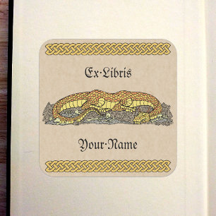 Fire Drake at Rest Bookplate