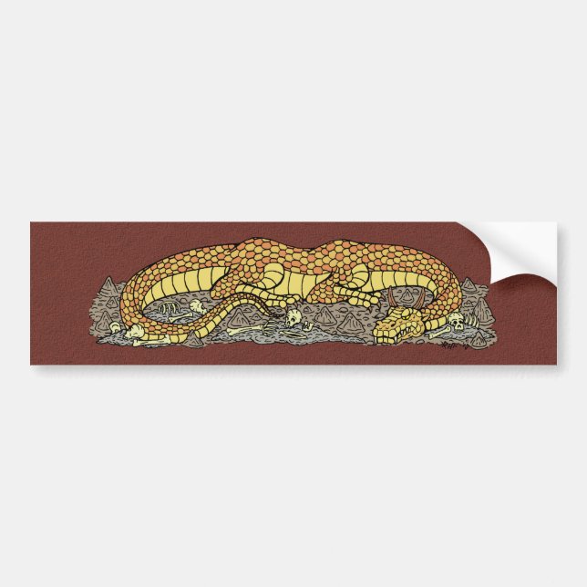 Fire Drake at Rest Bumper Sticker (Front)