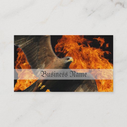 Customizable Fire Eagle Business Cards