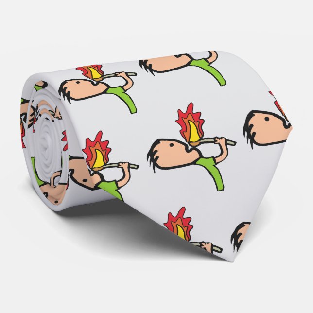Fire Eating Neck Tie (Rolled)