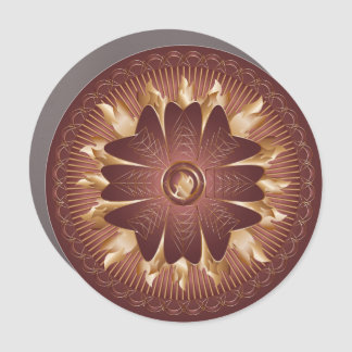 Fire Element Destruction Mandala Car Magnet