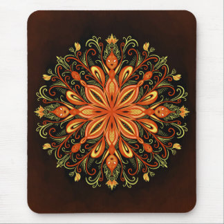 Fire Element Flame Mandala Mouse Pad