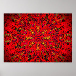 FIRE Element Kaleido Pattern poster