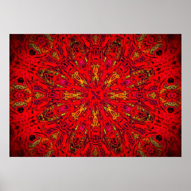 FIRE Element Kaleido Pattern poster (Front)