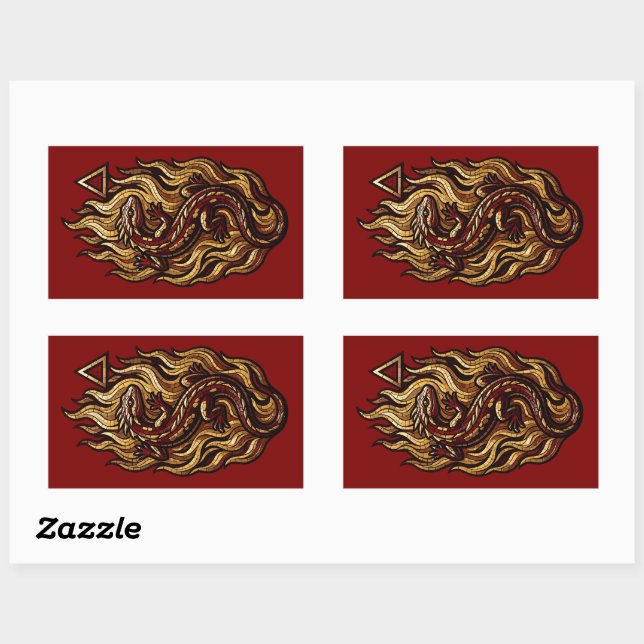 Fire Element Rectangular Sticker (Sheet)