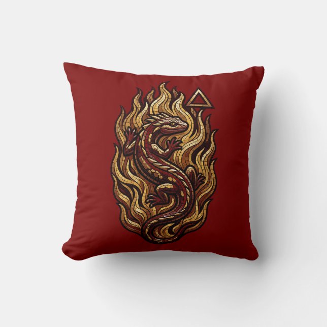 Fire Element Throw Pillow (Front)