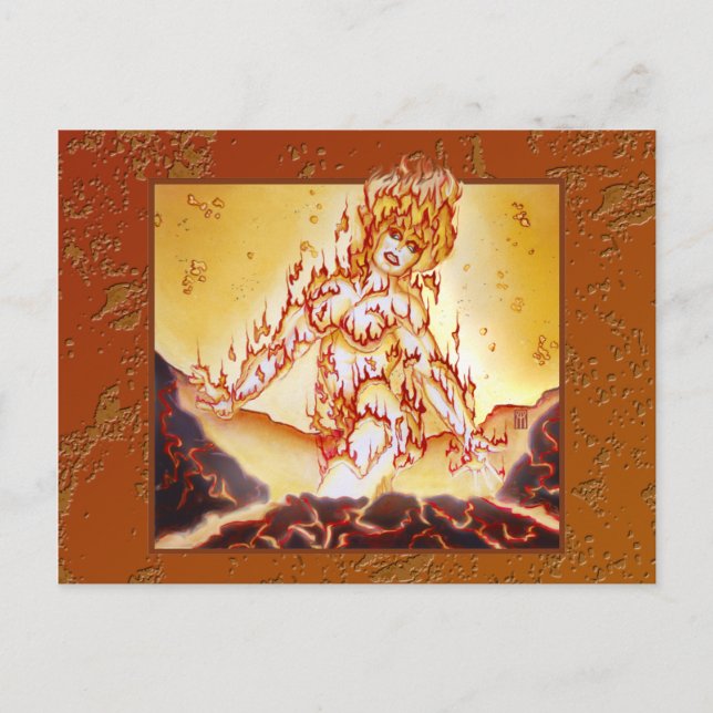 Fire Elemental Postcard (Front)