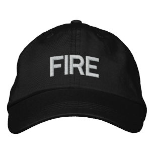 FIRE EMBROIDERED BASEBALL CAP