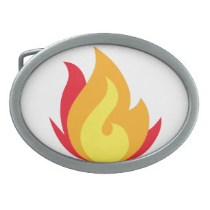 Fire Emoji Belt Buckle