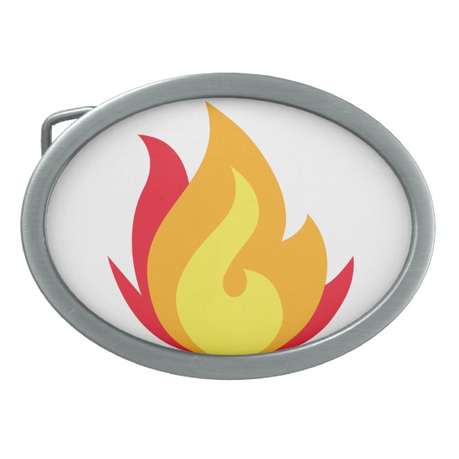 Fire Emoji Belt Buckle  (Front)