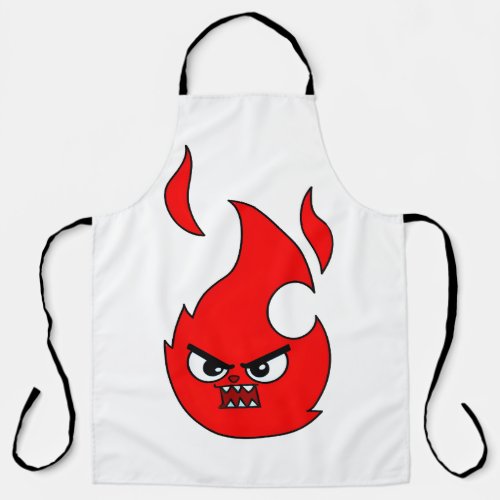 Fire emoji funny gifts apron