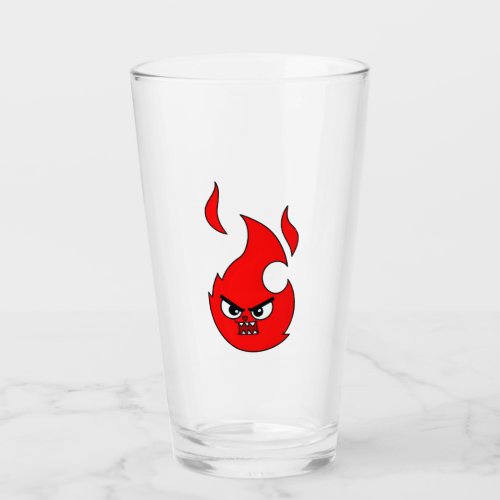 Fire emoji funny gifts glass