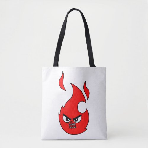 Fire emoji funny gifts tote bag