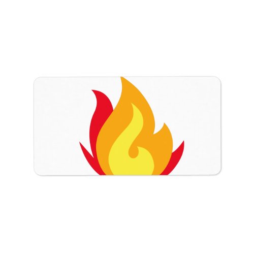 Fire Emoji Return Address Label