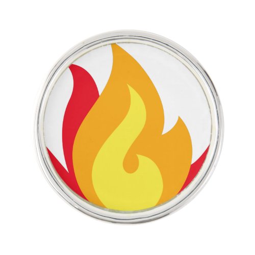 Fire Emoji Watch  Lapel Pin