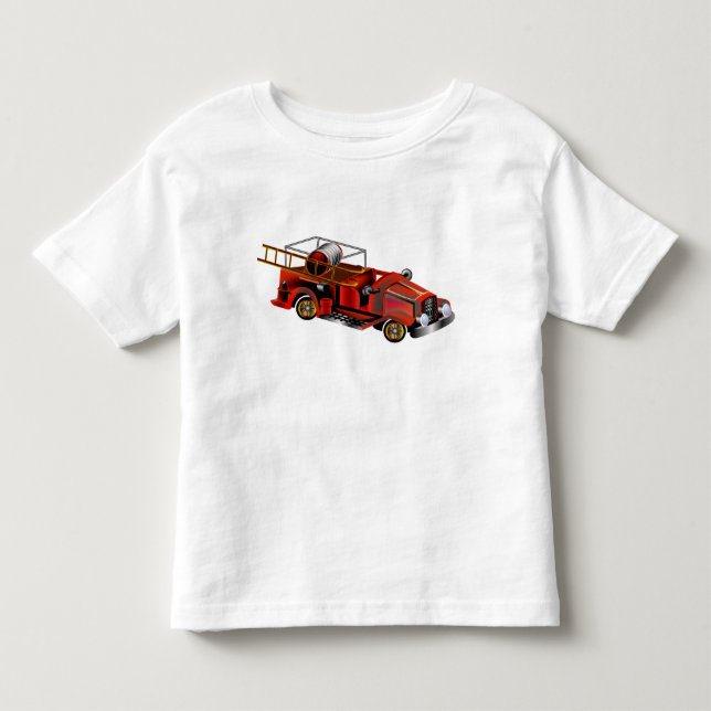 Fire Engine "add your own Name" Toddler T-shirt (Front)