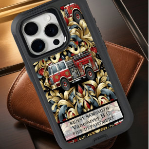 Fire Engine Amidst Gold iPhone 15 Pro Case