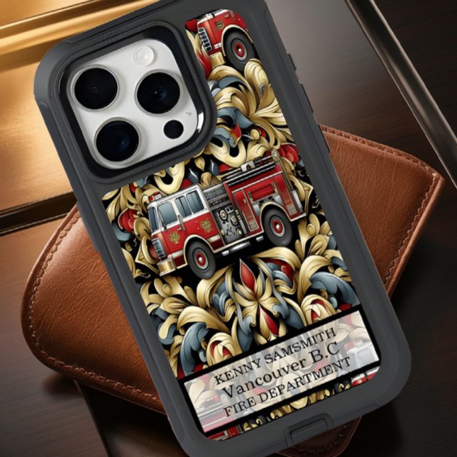 Fire Engine Amidst Gold iPhone 15 Pro Case (Creator Uploaded)