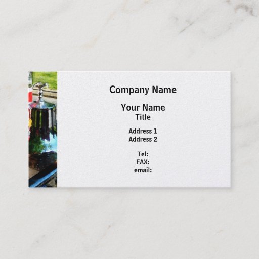 Customizable Fire Engine Bell - Platinum Finish Business Card