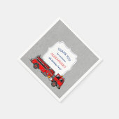 Fire Engine Birthday party decor, firefighter Napkins | Zazzle