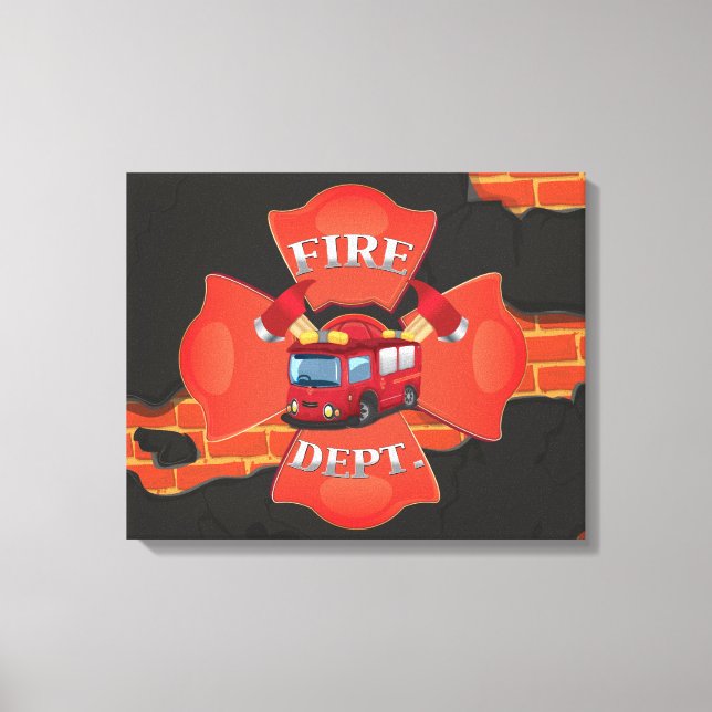 Fire Engine Canvas Print (Front)