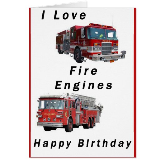 Fire Engine Cards (Front)