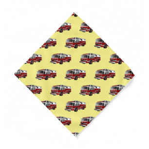 Fire engine cartoon illustration bandana