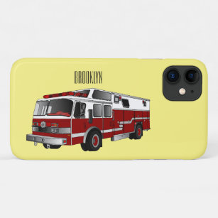 Fire engine cartoon illustration iPhone 11 case