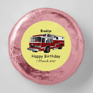 Fire engine cartoon illustration dipped oreo cookie favors