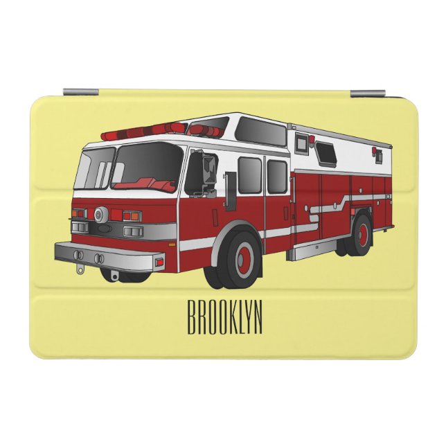 Fire engine cartoon illustration iPad mini cover (Horizontal)