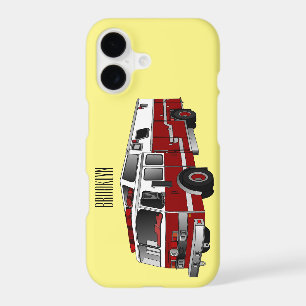 Fire engine cartoon illustration iPhone 17 case