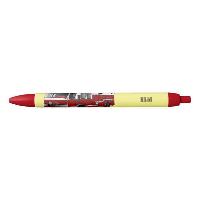 Fire engine cartoon illustration pen (Front)