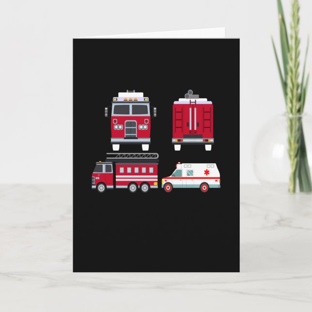 Fire Engine Children Boys Girls Kids Card (Front)