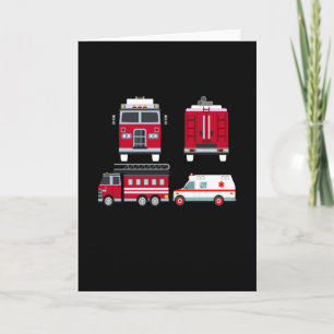 Fire Engine Children Boys Girls Kids Card