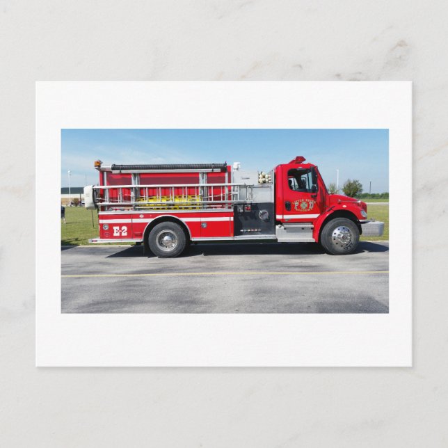 Fire Engine E-12 Postcard (Front)