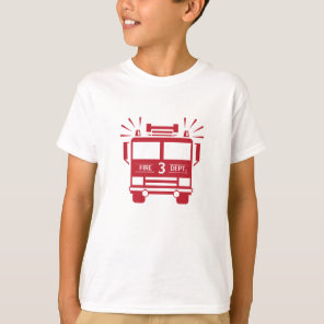Fire Engine | Fire Truck Kids Birthday Shirt
