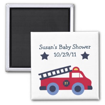 Fire Engine/fire Truck Magnet/keepsake/party Favor Magnet by Personalizedbydiane at Zazzle